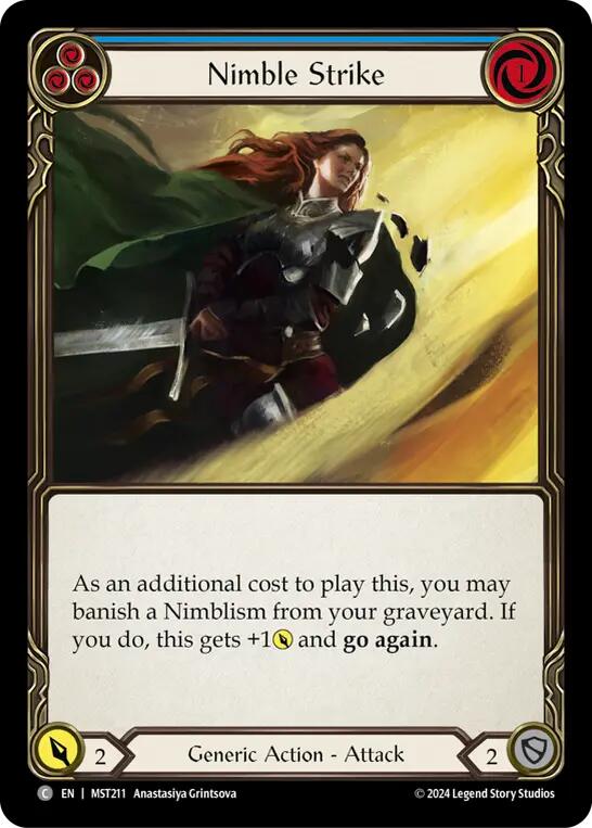 Nimble Strike (Blue) [MST211] (Part the Mistveil) | Good Games Morley