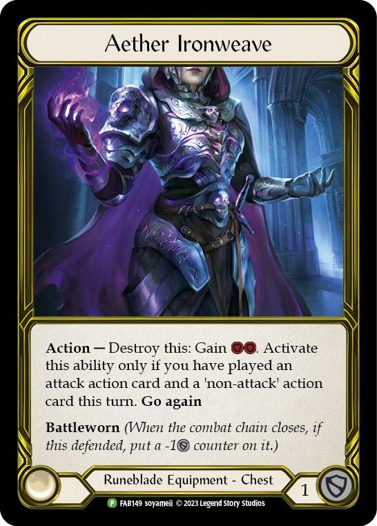 Aether Ironweave (Golden) [FAB149] (Promo)  Cold Foil | Good Games Morley