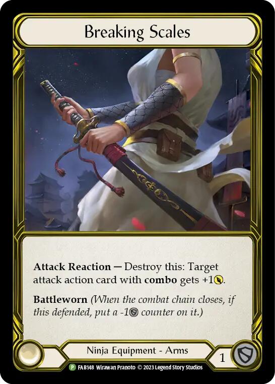 Breaking Scales (Golden) [FAB148] (Promo)  Cold Foil | Good Games Morley