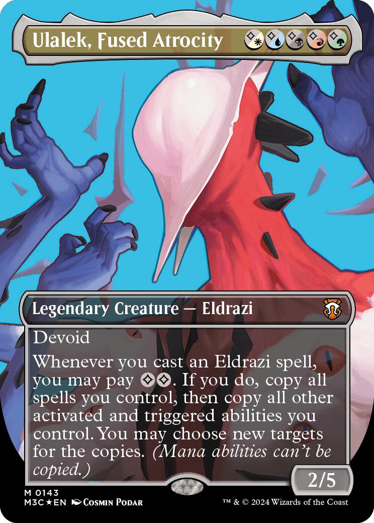 Ulalek, Fused Atrocity (Borderless) (Ripple Foil) [Modern Horizons 3 Commander] | Good Games Morley