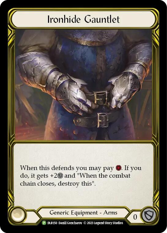 Ironhide Gauntlet (Golden) [FAB150] (Promo)  Cold Foil | Good Games Morley