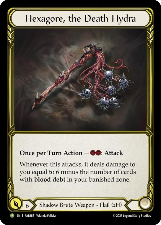 Hexagore, the Death Hydra (Golden) [FAB186] (Promo)  Cold Foil | Good Games Morley