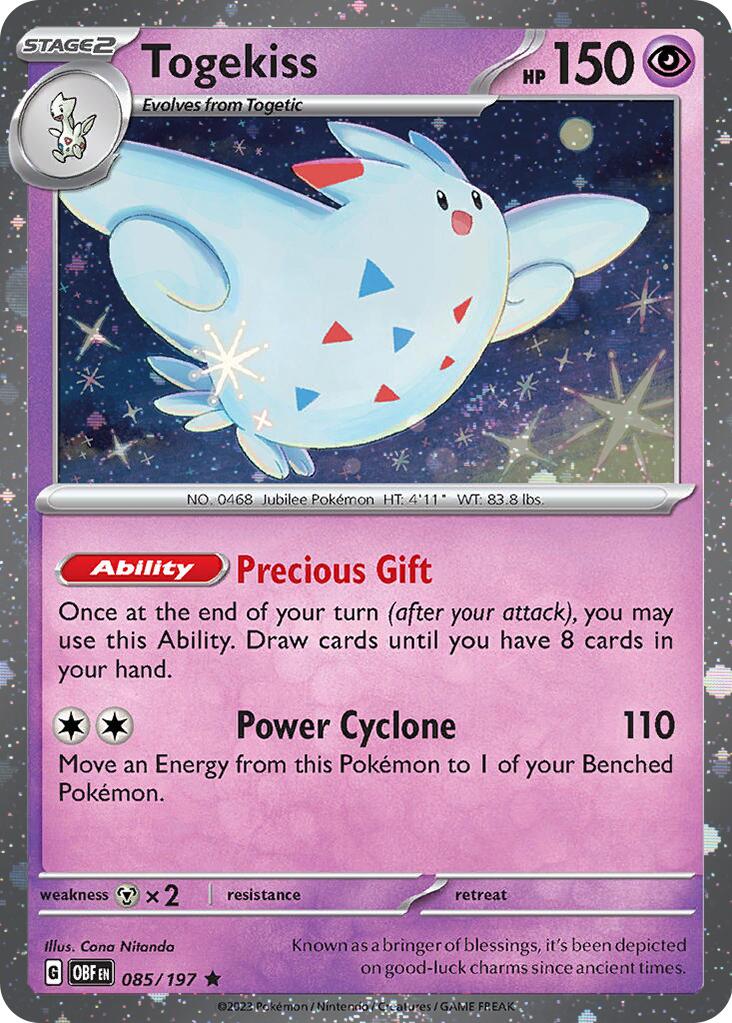 Togekiss (085/197) (Cosmos Holo) [Scarlet & Violet: Obsidian Flames] | Good Games Morley