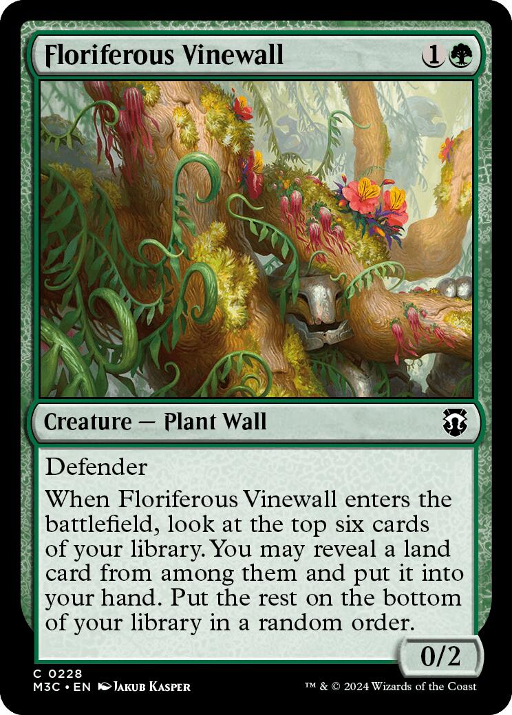 Floriferous Vinewall [Modern Horizons 3 Commander] | Good Games Morley