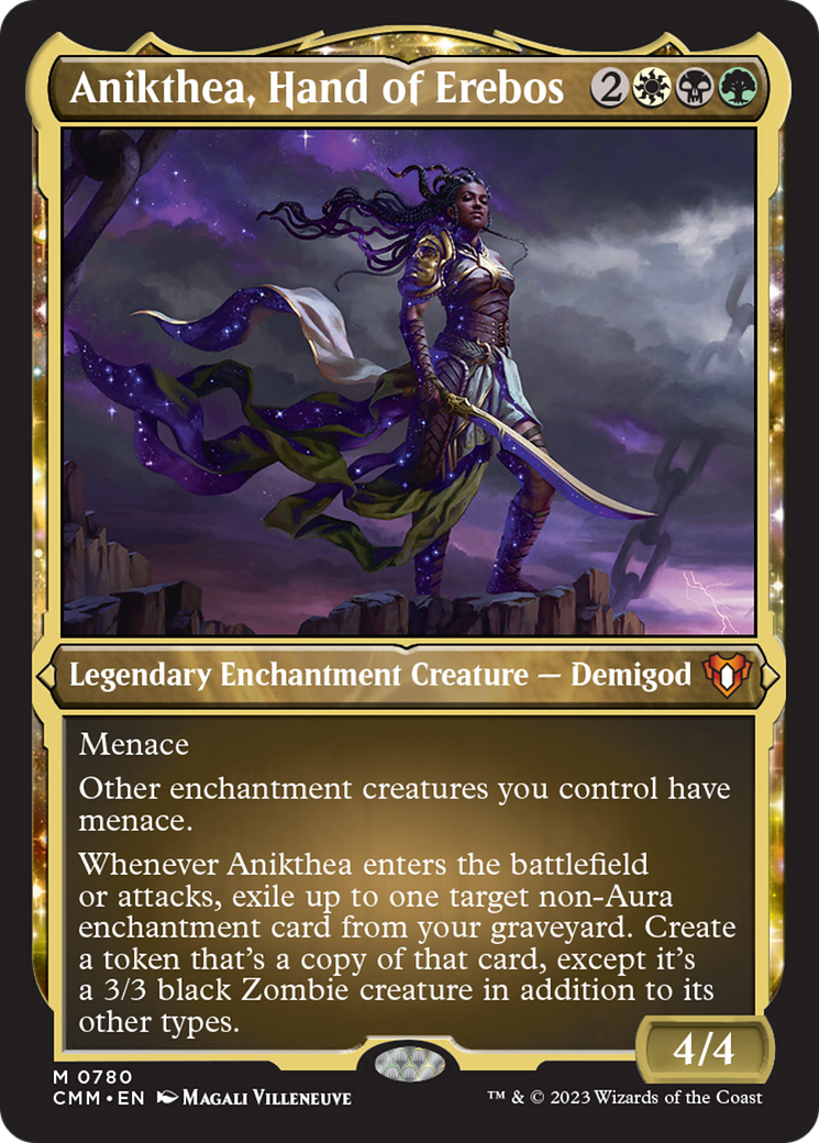 Anikthea, Hand of Erebos (Display Commander) (Foil Etched) [Commander Masters] | Good Games Morley