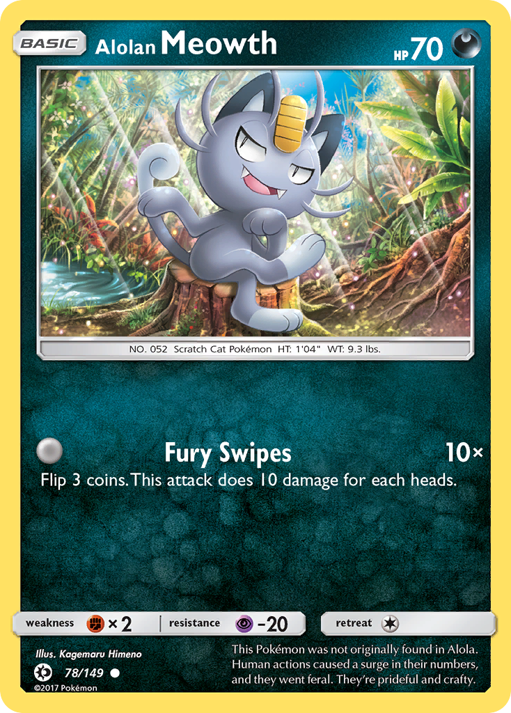 Alolan Meowth (78/149) [Sun & Moon: Base Set] | Good Games Morley