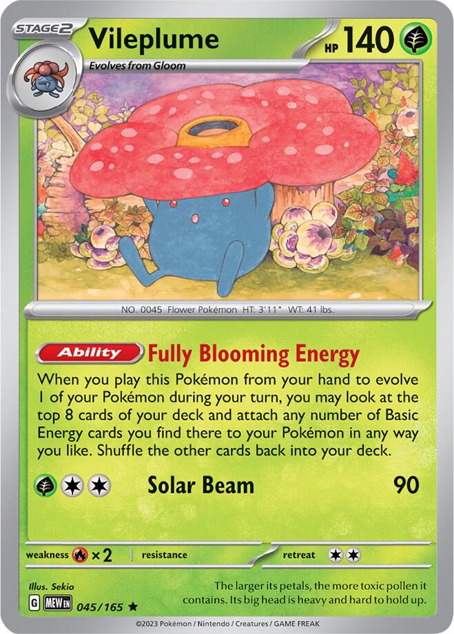 Vileplume 045/165 (SV: Scarlet & Violet 151)  - Holofoil | Good Games Morley