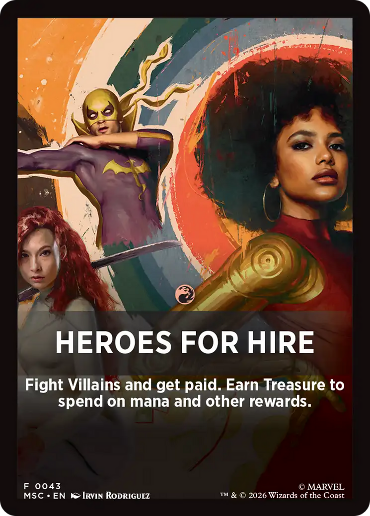 Heroes For Hire Theme Card [Marvel Super Heroes Commander] | Good Games Morley