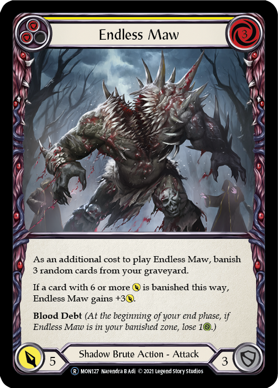 Endless Maw (Yellow) [U-MON127-RF] (Monarch Unlimited)  Unlimited Rainbow Foil | Good Games Morley