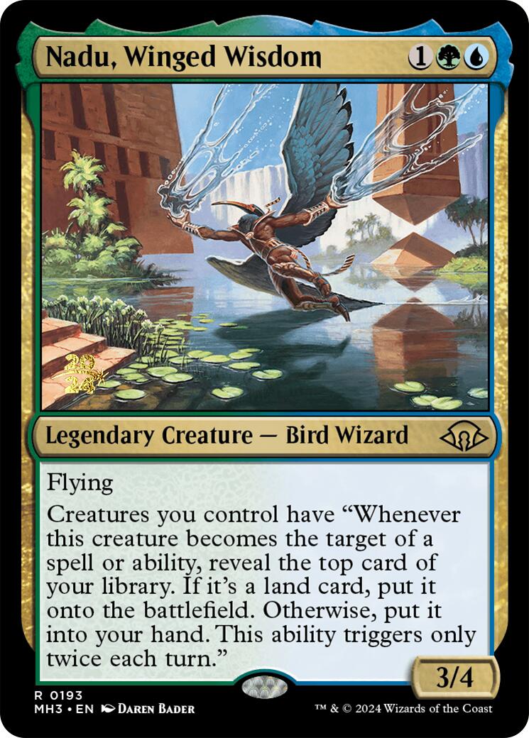 Nadu, Winged Wisdom [Modern Horizons 3 Prerelease Promos] | Good Games Morley