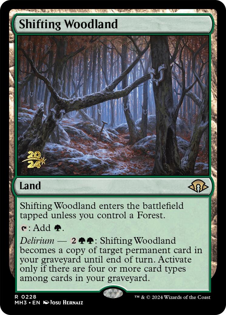 Shifting Woodland [Modern Horizons 3 Prerelease Promos] | Good Games Morley