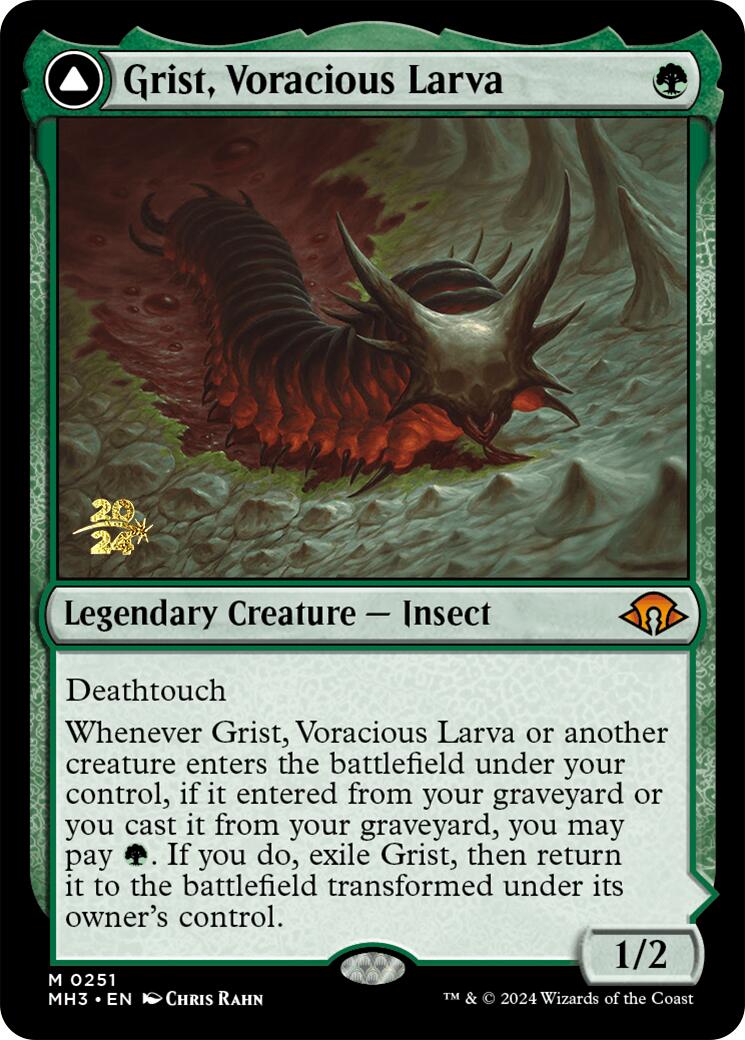 Grist, Voracious Larva [Modern Horizons 3 Prerelease Promos] | Good Games Morley