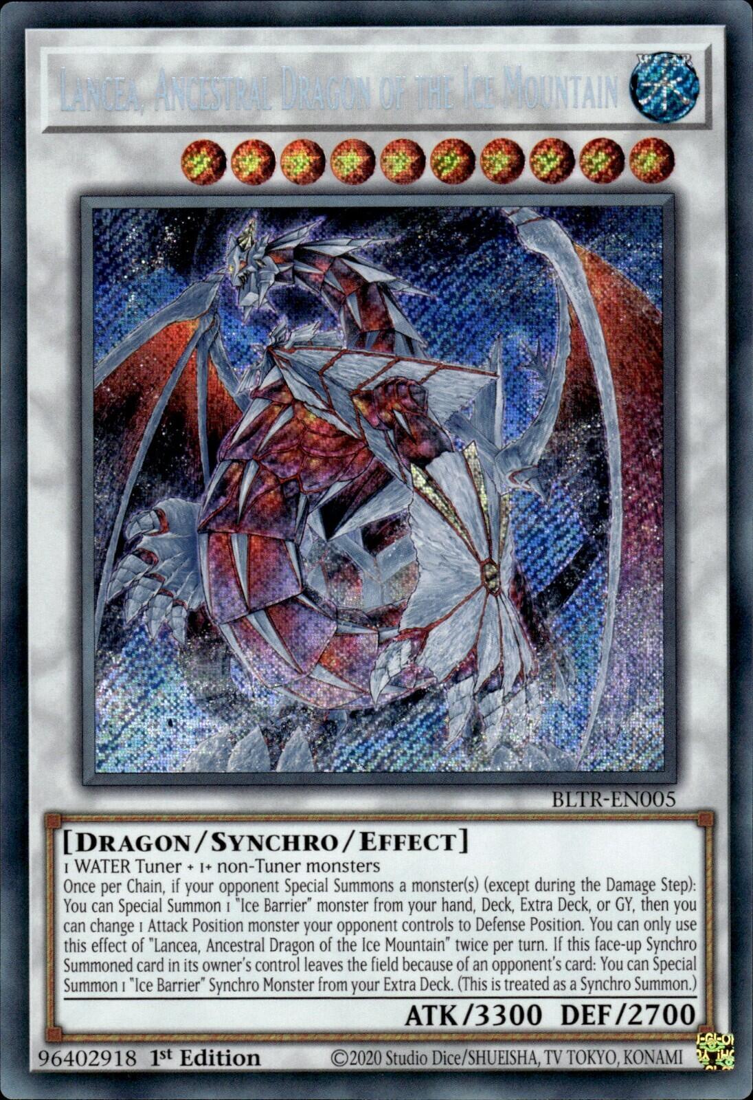 Lancea, Ancestral Dragon of the Ice Mountain [BLTR-EN005] Secret Rare | Good Games Morley