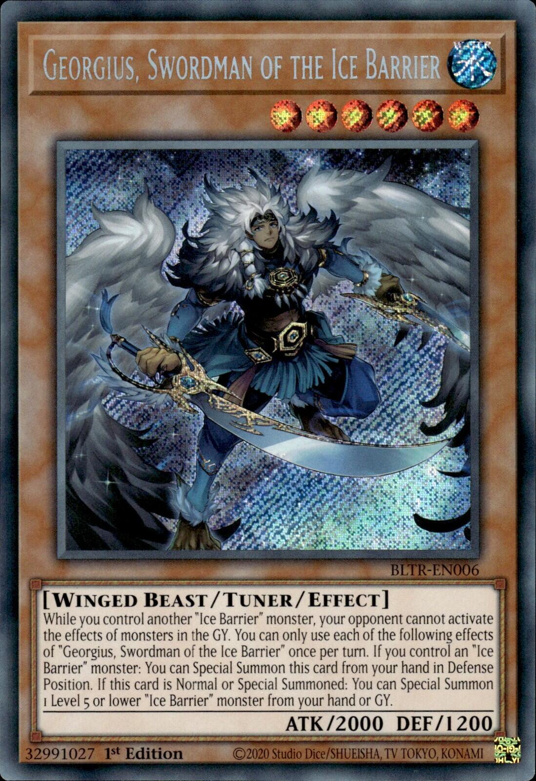 Georgius, Swordman of the Ice Barrier [BLTR-EN006] Secret Rare | Good Games Morley