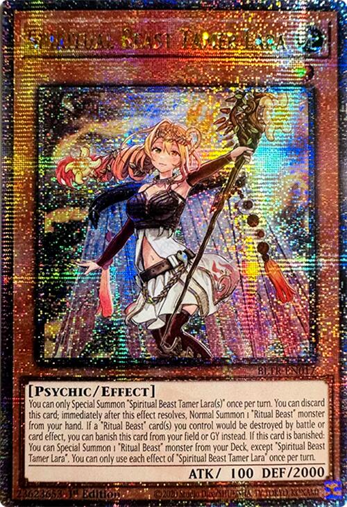 Spiritual Beast Tamer Lara (Quarter Century Secret Rare) [BLTR-EN017] Quarter Century Secret Rare | Good Games Morley