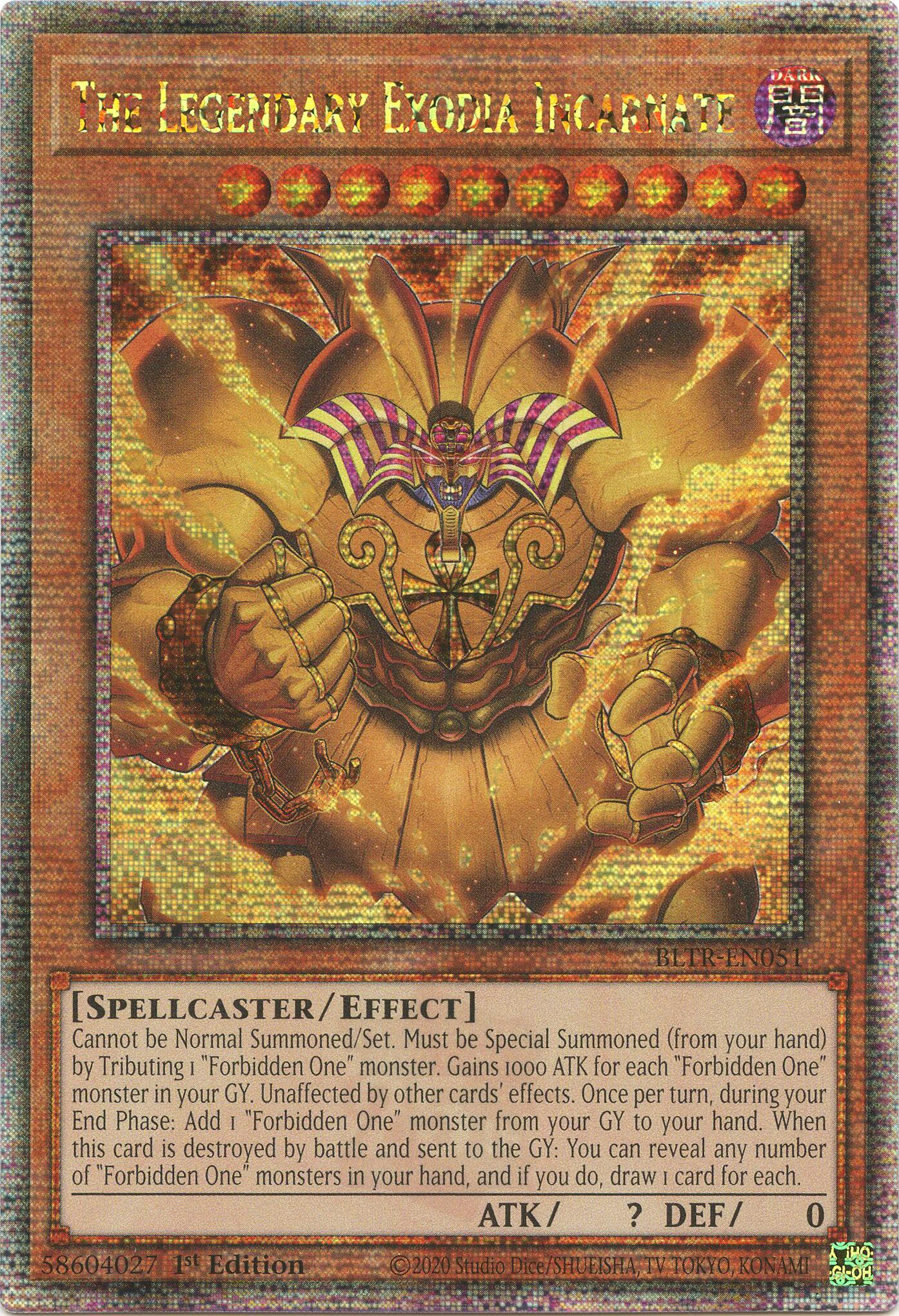 The Legendary Exodia Incarnate (Quarter Century Secret Rare) [BLTR-EN051] Quarter Century Secret Rare | Good Games Morley