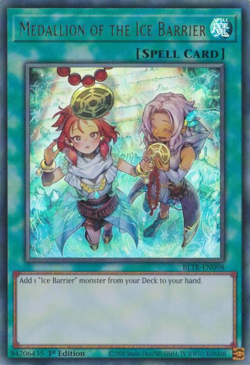 Medallion of the Ice Barrier (Alternate Art) [BLTR-EN098] Ultra Rare | Good Games Morley