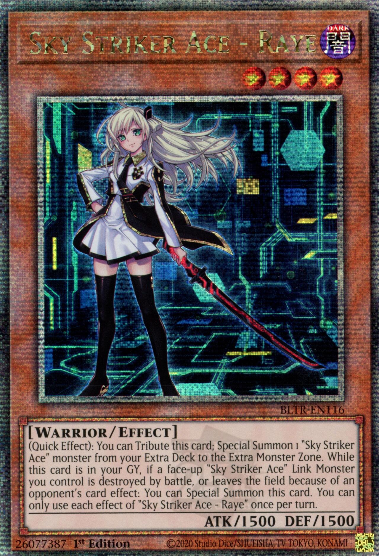 Sky Striker Ace - Raye (Quarter Century Secret Rare) [BLTR-EN116] Quarter Century Secret Rare | Good Games Morley