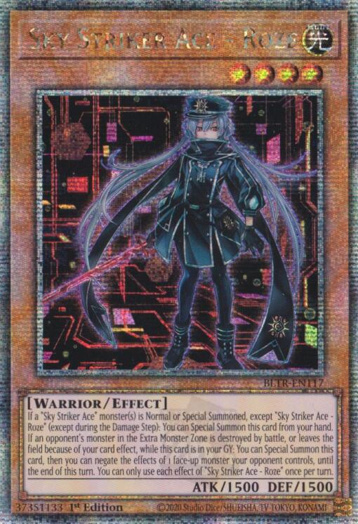 Sky Striker Ace - Roze (Alternate Art) (Quarter Century Secret Rare) [BLTR-EN117] Quarter Century Secret Rare | Good Games Morley