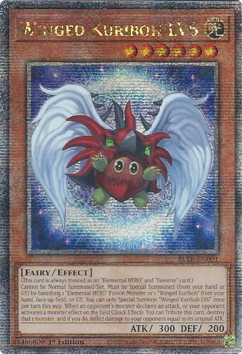 Winged Kuriboh LV6 (Quarter Century Secret Rare) [BLTR-EN001] Quarter Century Secret Rare | Good Games Morley