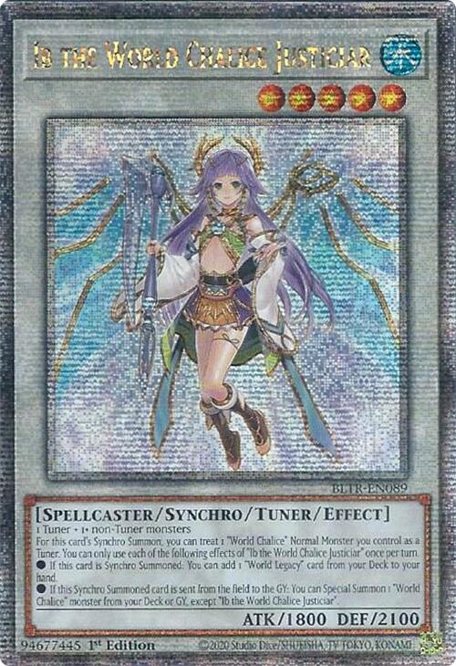 Ib the World Chalice Justiciar (Quarter Century Secret Rare) [BLTR-EN089] Quarter Century Secret Rare | Good Games Morley