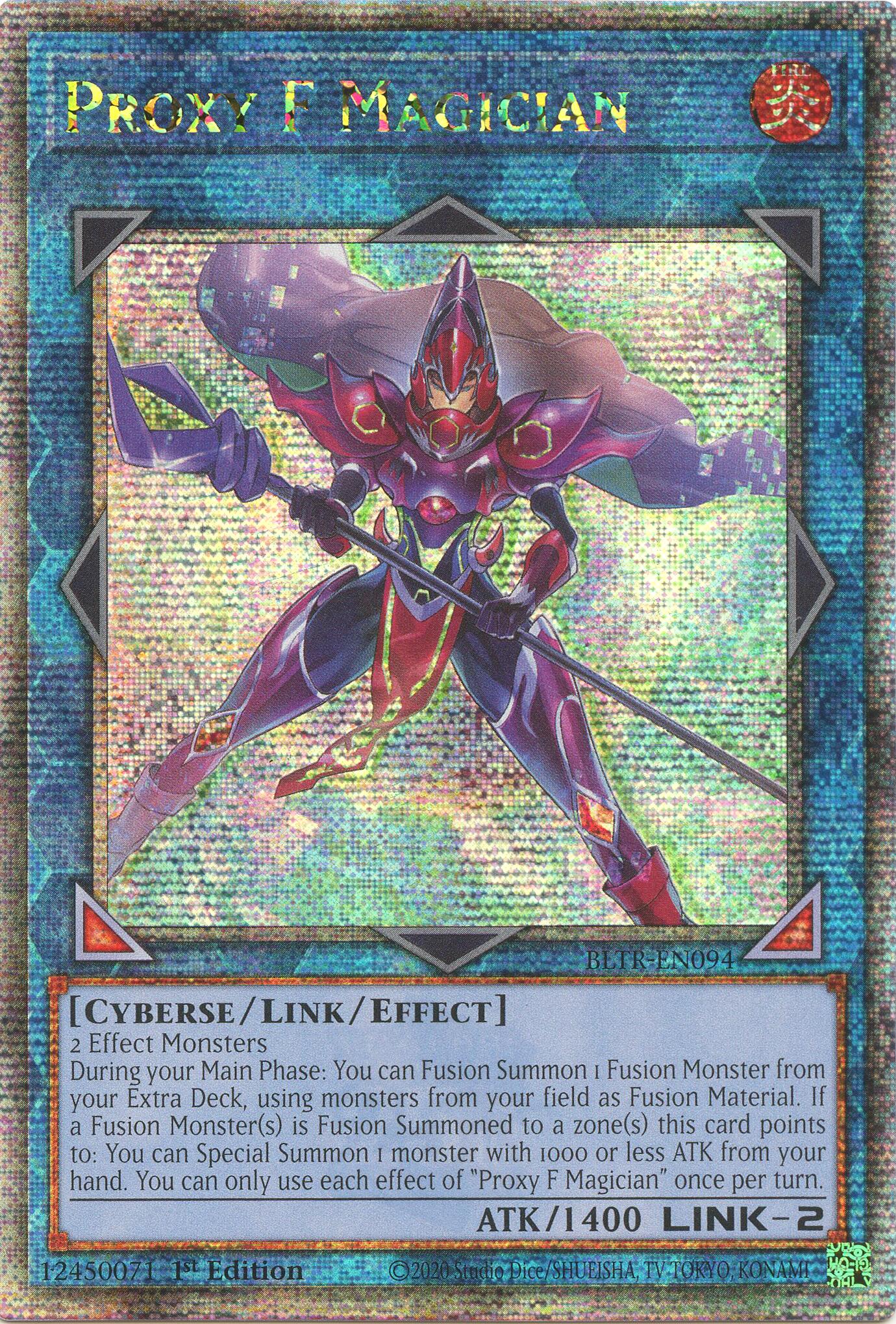 Proxy F Magician (Quarter Century Secret Rare) [BLTR-EN094] Quarter Century Secret Rare | Good Games Morley