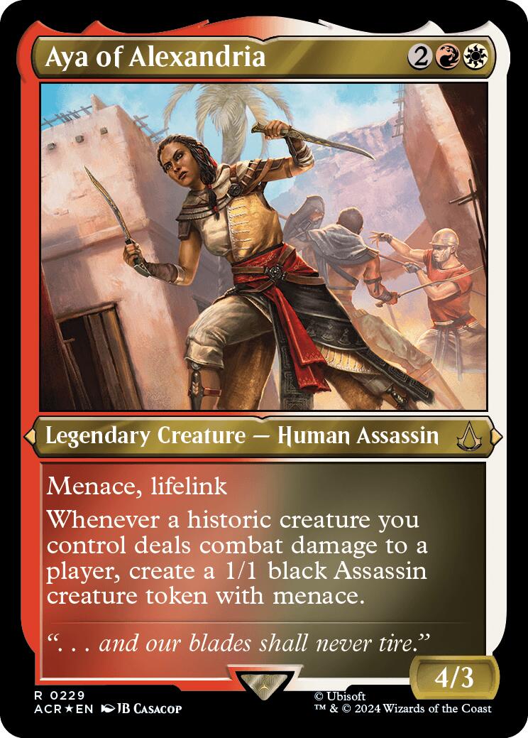 Aya of Alexandria (Foil Etched) [Assassin's Creed] | Good Games Morley