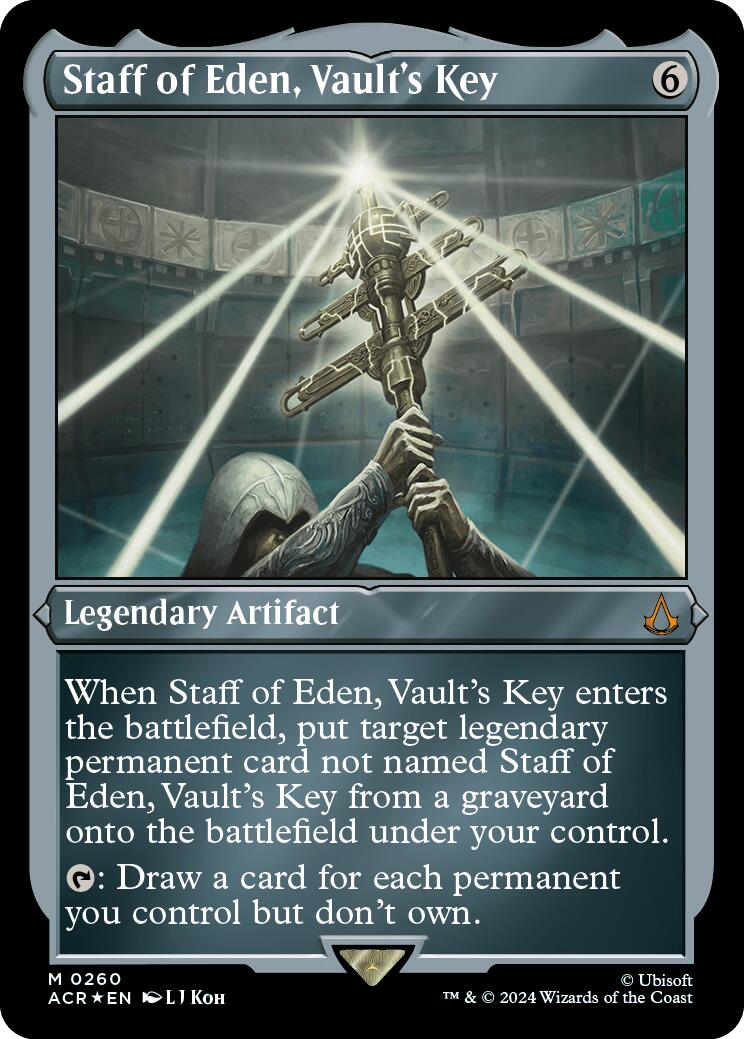 Staff of Eden, Vault's Key (Foil Etched) [Assassin's Creed] | Good Games Morley