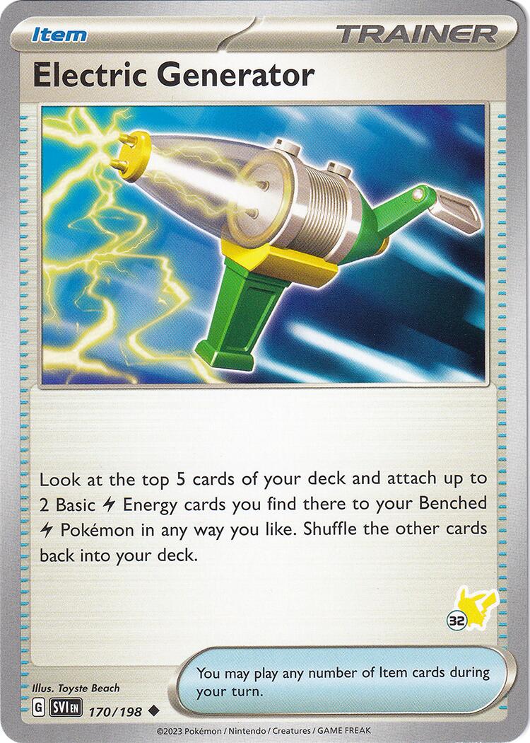 Electric Generator (170/198) (Pikachu Stamp #32) [Battle Academy 2024] | Good Games Morley