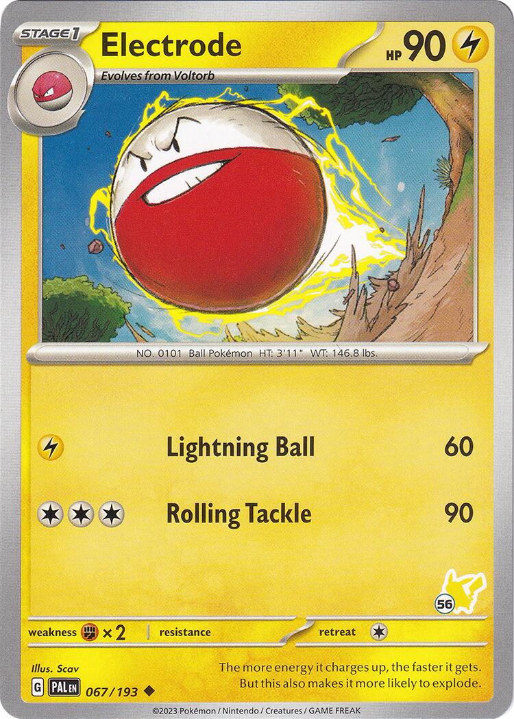 Electrode (067/193) (Pikachu Stamp #56) [Battle Academy 2024] | Good Games Morley