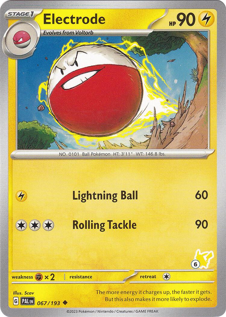 Electrode (067/193) (Pikachu Stamp #6) [Battle Academy 2024] | Good Games Morley