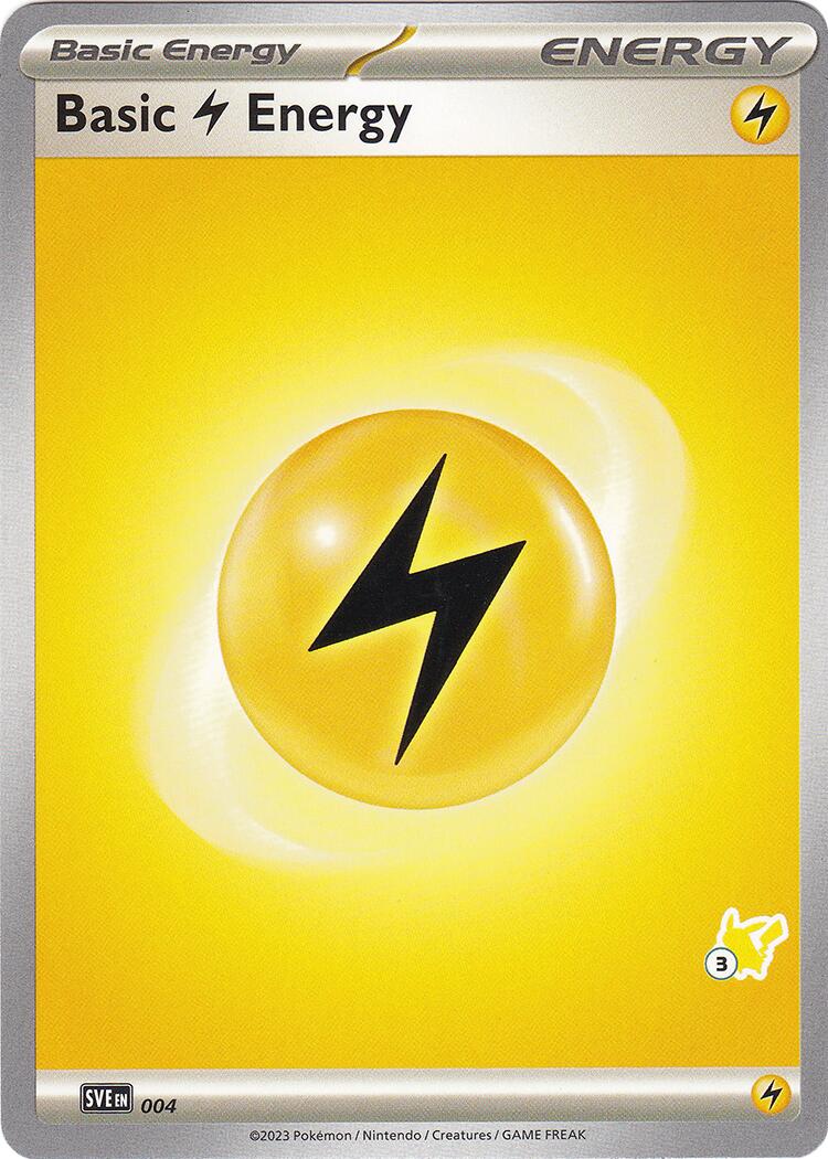Basic Lightning Energy (004) (Pikachu Stamp #3) [Battle Academy 2024] | Good Games Morley