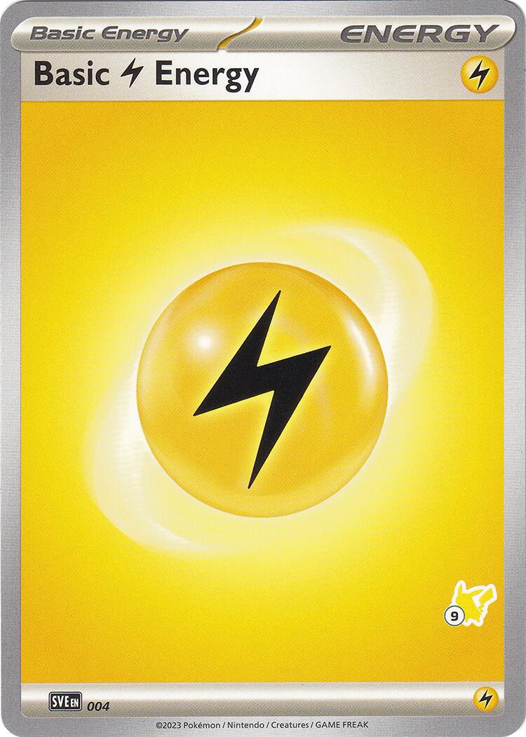 Basic Lightning Energy (004) (Pikachu Stamp #9) [Battle Academy 2024] | Good Games Morley