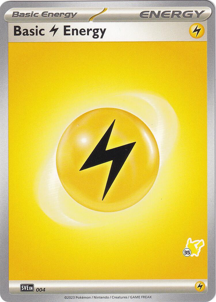 Basic Lightning Energy (004) (Pikachu Stamp #35) [Battle Academy 2024] | Good Games Morley