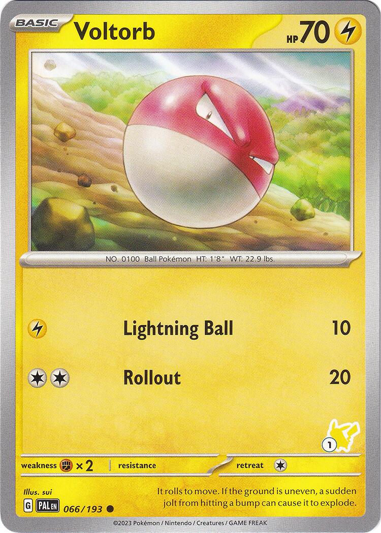 Voltorb (066/193) (Pikachu Stamp #1) [Battle Academy 2024] | Good Games Morley
