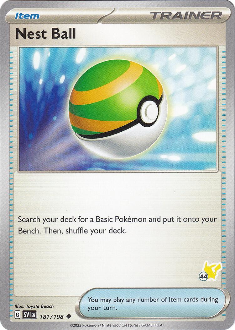 Nest Ball (181/198) (Pikachu Stamp #44) [Battle Academy 2024] | Good Games Morley
