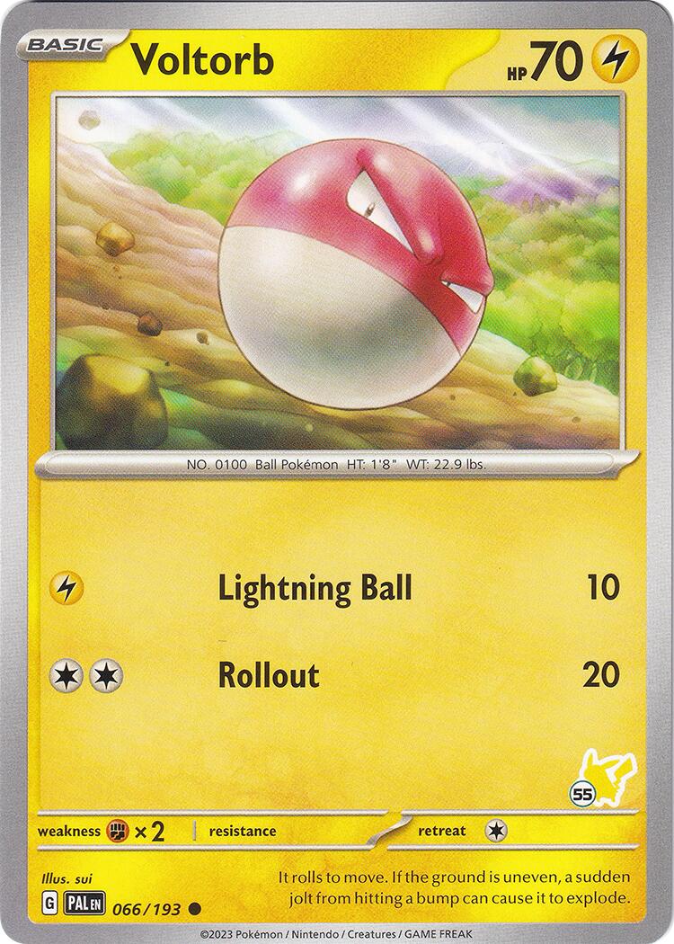 Voltorb (066/193) (Pikachu Stamp #55) [Battle Academy 2024] | Good Games Morley