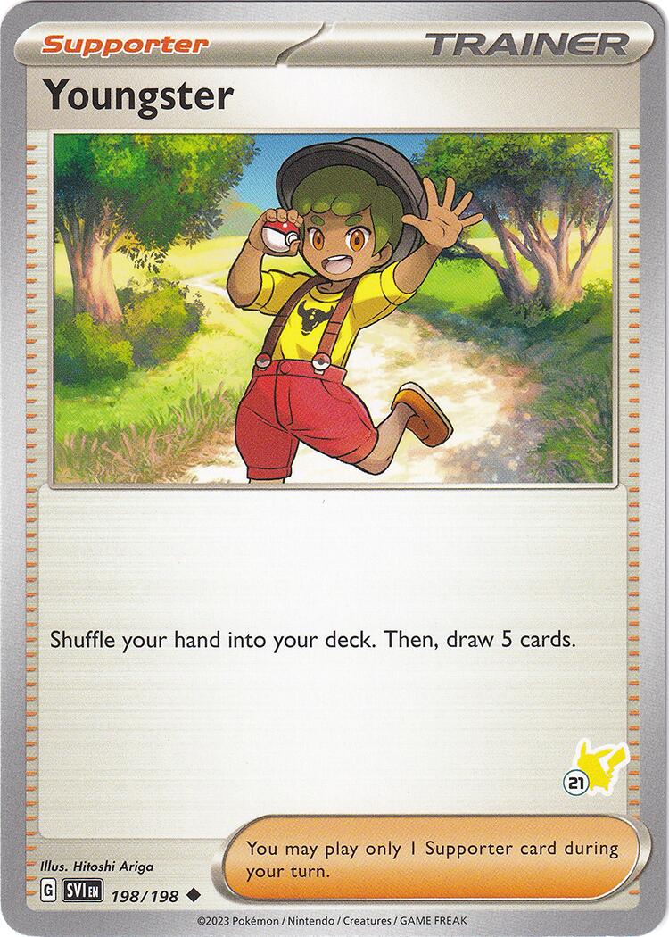 Youngster (198/198) (Pikachu Stamp #21) [Battle Academy 2024] | Good Games Morley