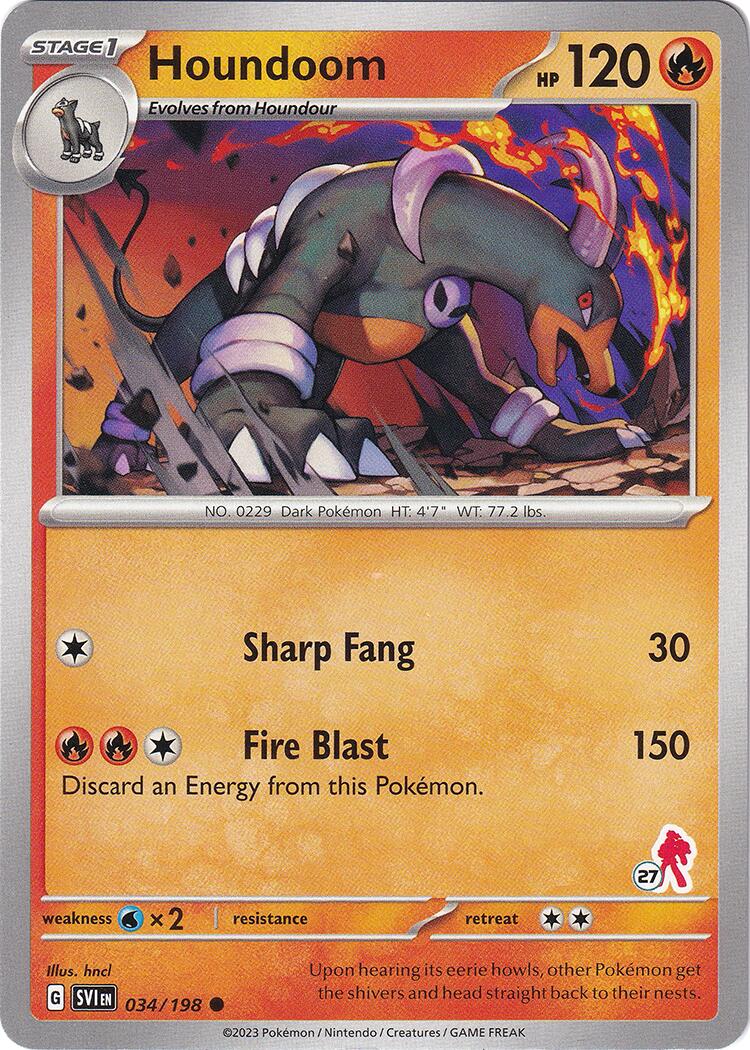 Houndoom (034/198) (Armarouge Stamp #27) [Battle Academy 2024] | Good Games Morley