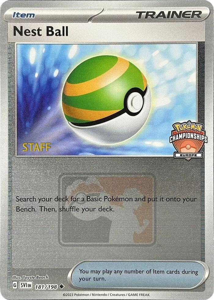 Nest Ball (181/198) (2024 Europe Championships Staff) [League & Championship Cards] | Good Games Morley
