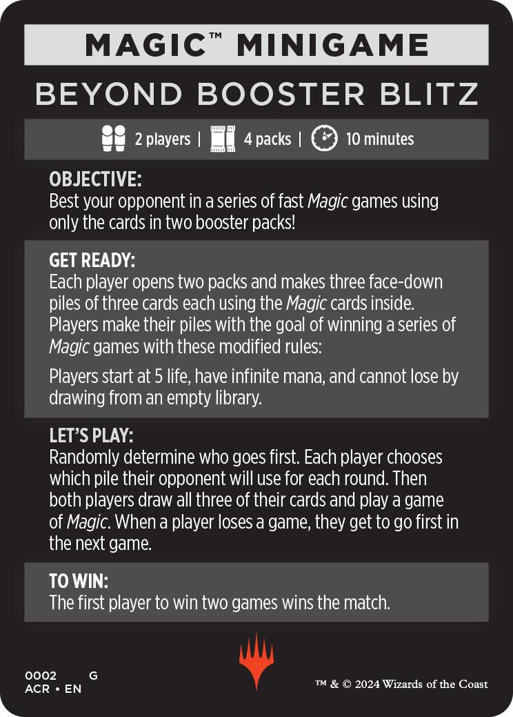 Beyond Booster Blitz (Magic Minigame) [Assassin's Creed Minigame] | Good Games Morley