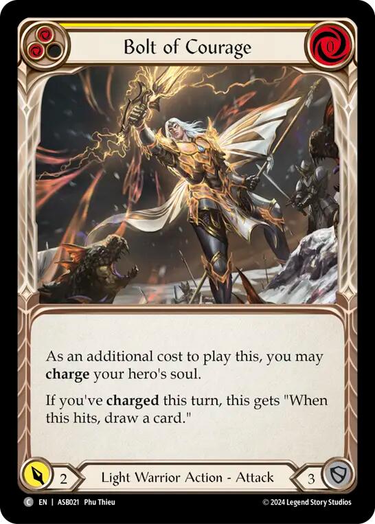 Bolt of Courage (Yellow) [ASB021] (Armory Deck: Boltyn) | Good Games Morley