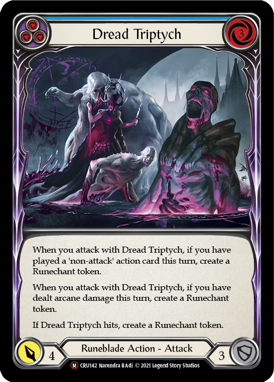 Dread Triptych [U-CRU142] (Crucible of War Unlimited)  Unlimited Rainbow Foil | Good Games Morley