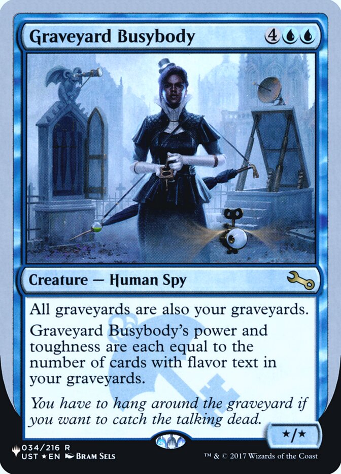 Graveyard Busybody (Unfinity Foil Edition) [The List] | Good Games Morley