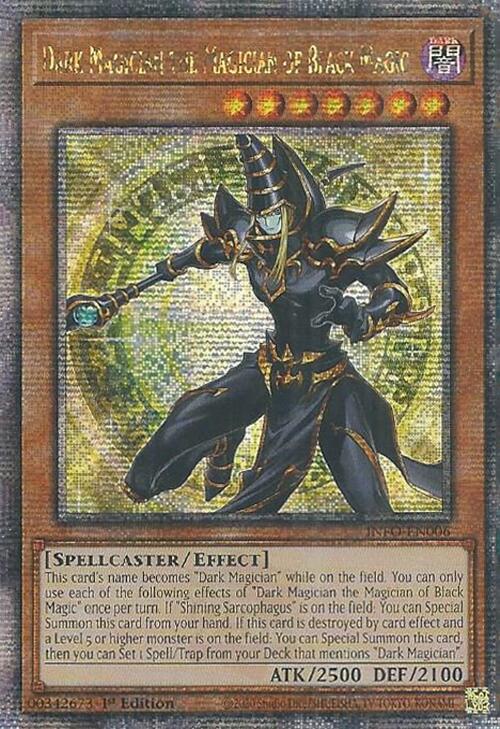 Dark Magician the Magician of Black Magic (Quarter Century Secret Rare) [INFO-EN006] Quarter Century Secret Rare | Good Games Morley