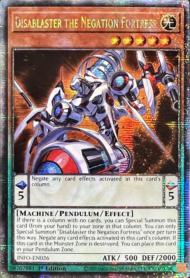 Disablaster the Negation Fortress (Quarter Century Secret Rare) [INFO-EN026] Quarter Century Secret Rare | Good Games Morley