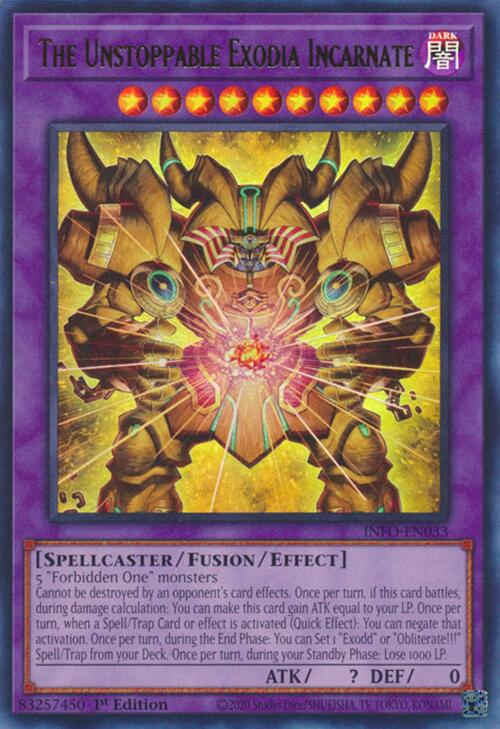 The Unstoppable Exodia Incarnate [INFO-EN033] Ultra Rare | Good Games Morley
