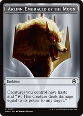 Wolf (0018) // Emblem - Arlinn, Embraces by the Moon Double-Sided Token [Innistrad Remastered Tokens] | Good Games Morley