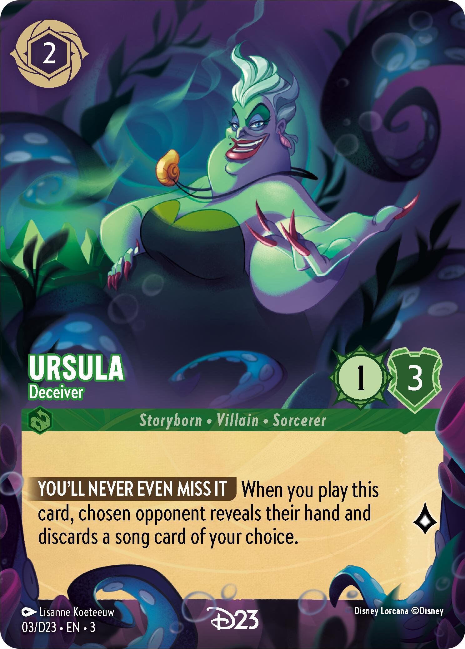 Ursula - Deceiver (3) [D23 Promos] | Good Games Morley