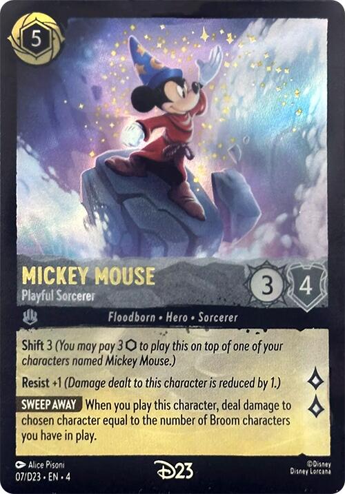 Mickey Mouse - Playful Sorcerer (7) [D23 Promos] | Good Games Morley